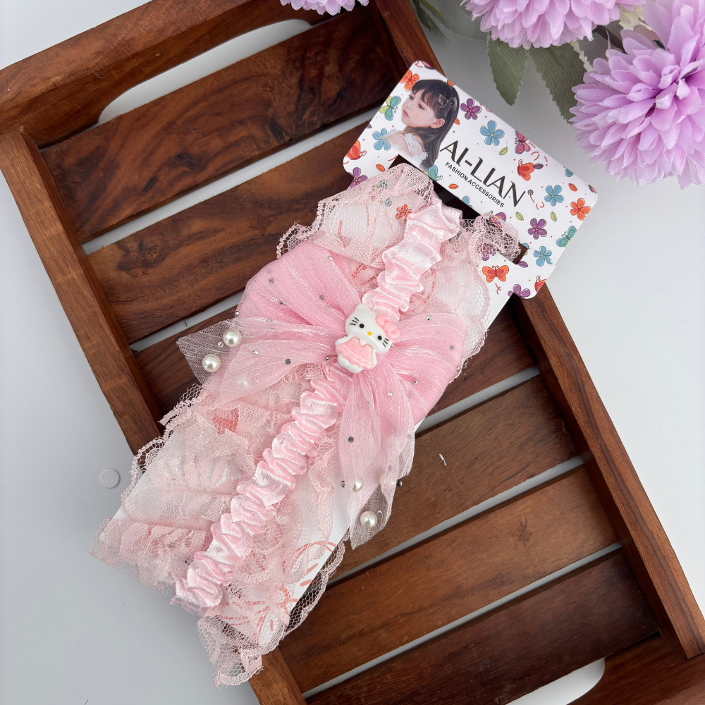 Pearl Kitty Charm Baby Headband