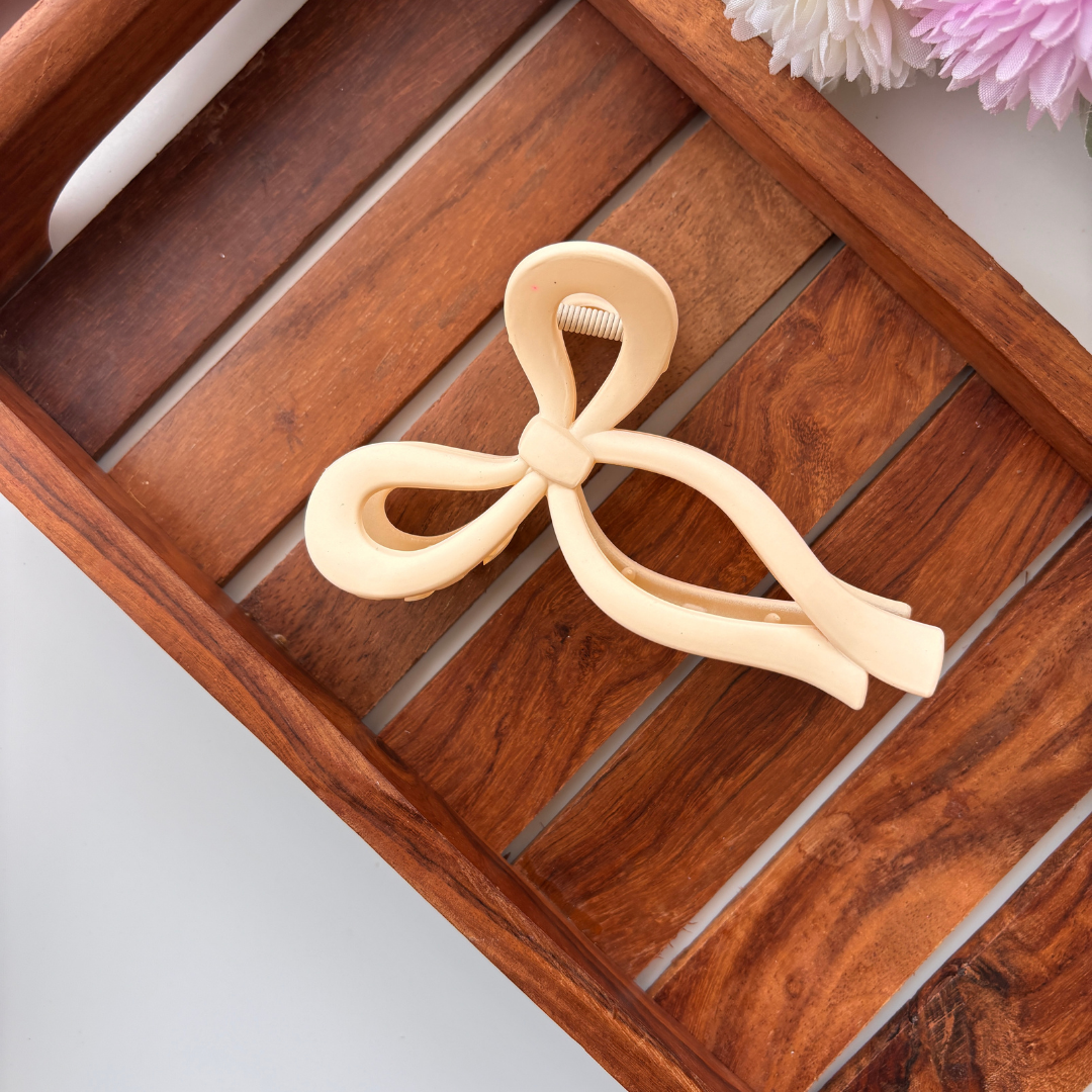 Colourful Matte Ribbon Hair Claw – Large