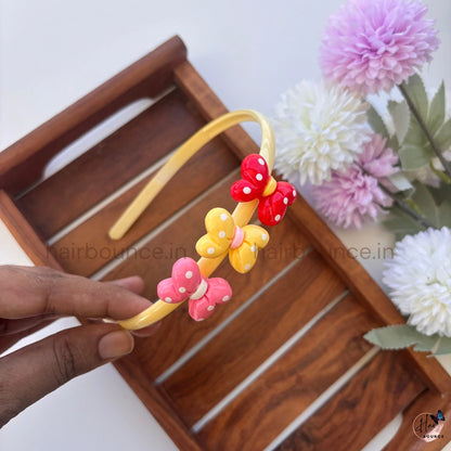 Polka Bow Hairband – Pastel Collection