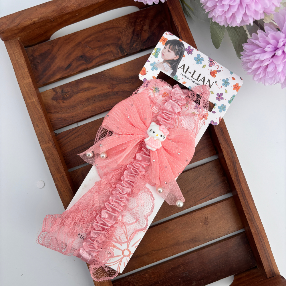 Pearl Kitty Charm Baby Headband