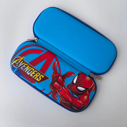 Hard Case Cartoon Pencil Pouch with Zip – Large Capacity