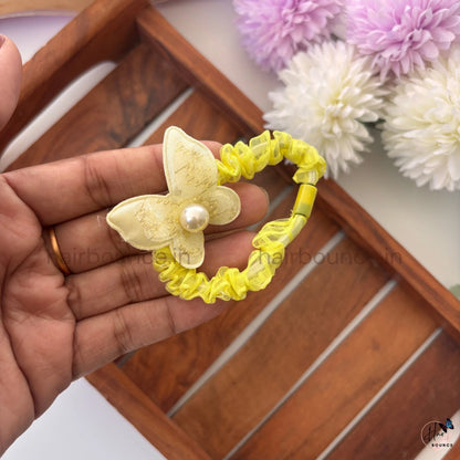 Butterfly Pearl Organza Scrunchie
