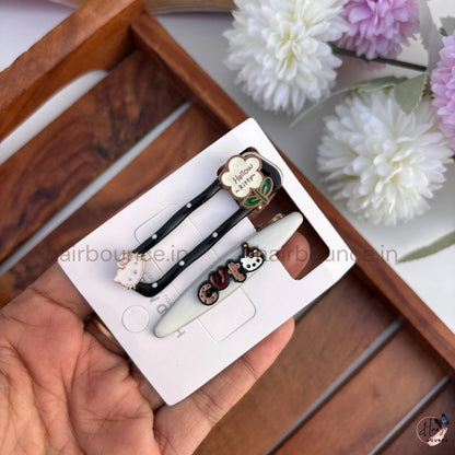 Cute Charm Metal Kids Hair Clips – Pack of 2