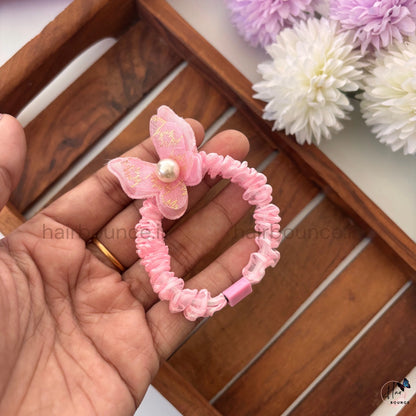 Butterfly Pearl Organza Scrunchie