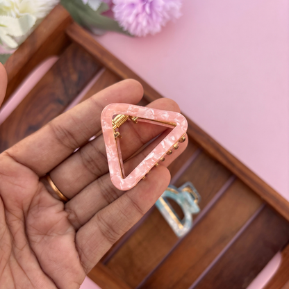 Marble Finish Hair Claw - Medium