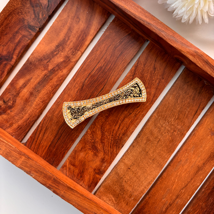 Antique Floral Bow Hair Clip