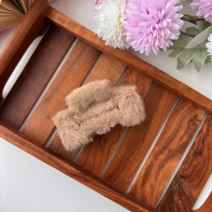 Nude Shade Rectangle Hair Claw - Large