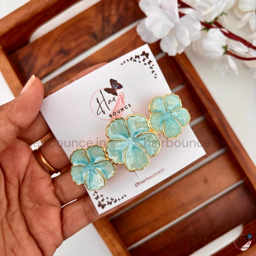 Hibiscus Bloom Center Hair Clip – Triple Flower