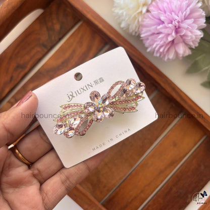 Radiant Bloom Crystal Center Clip