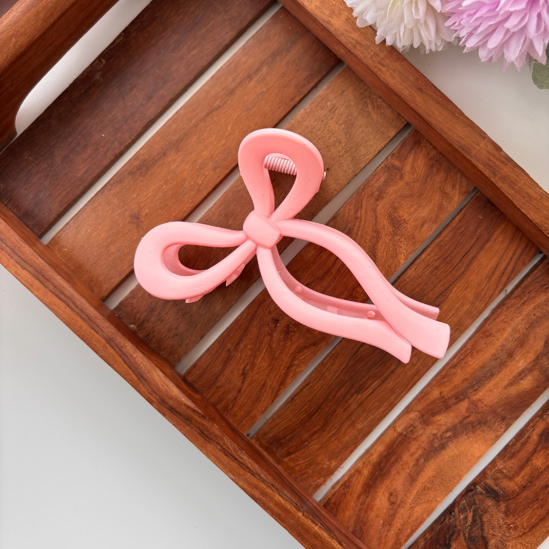 Colourful Matte Ribbon Hair Claw – Large