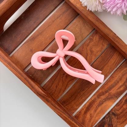Colourful Matte Ribbon Hair Claw – Large