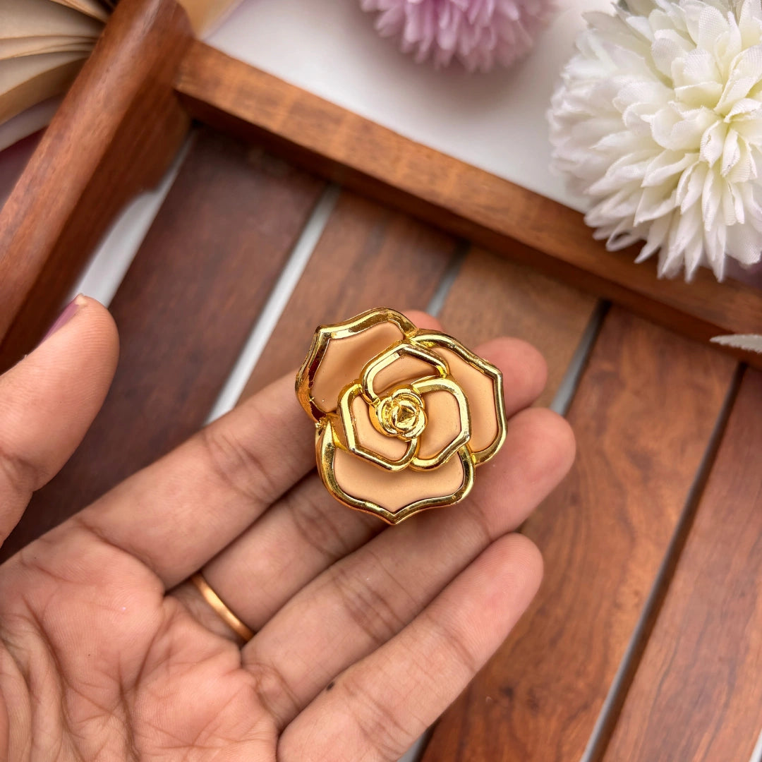 Royal Rose Enamel Hair Claw – Small