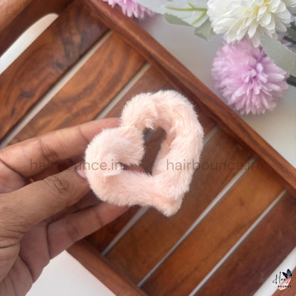 Colourful Heart Fur Hair Claw - Medium