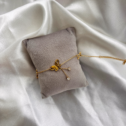 Golden Flutter Butterfly Bracelet