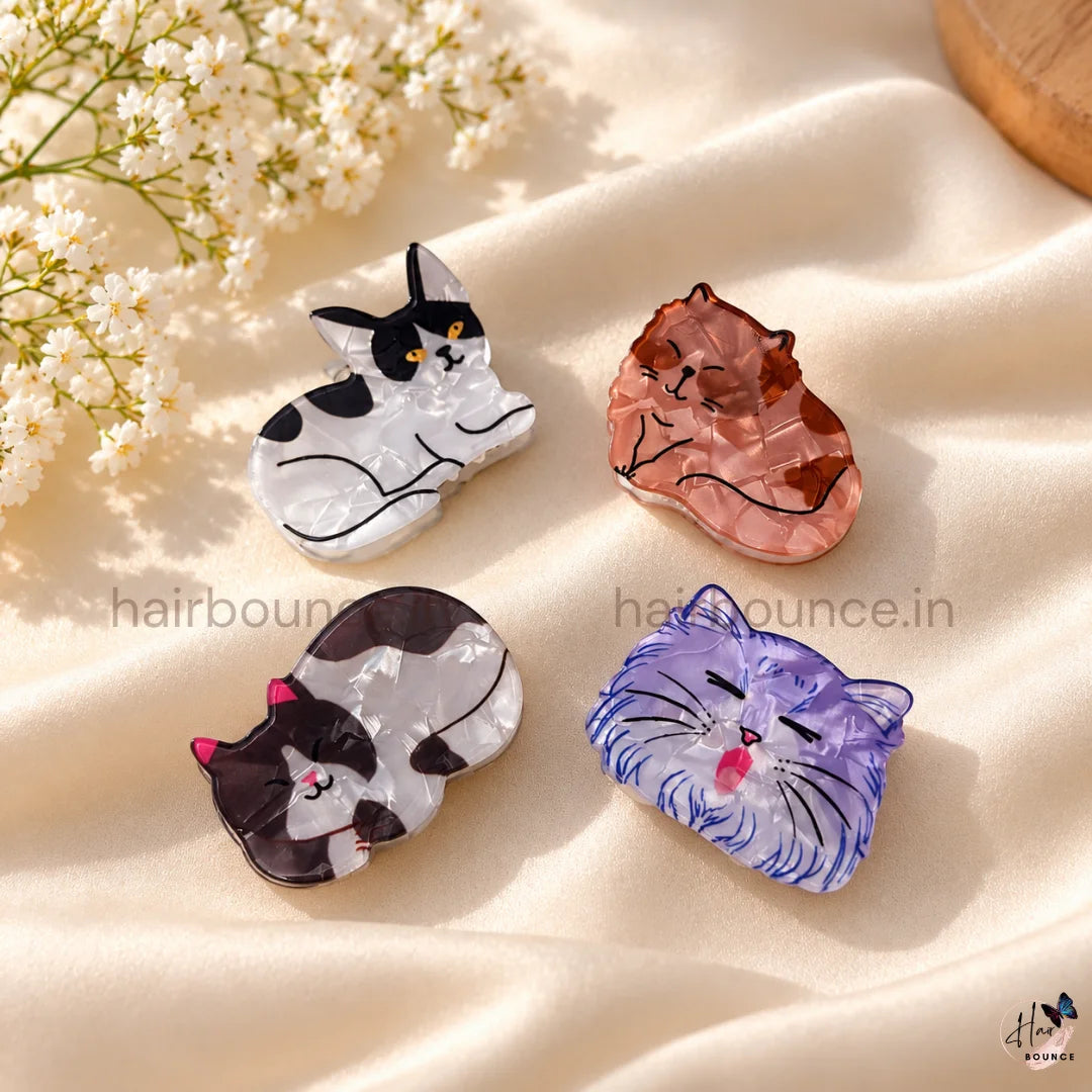 Whisker Tales Mini Hair Claw Clips – Pack of 4