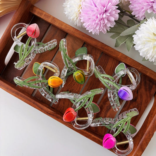 Crystal Tulip Hair Claw – Large
