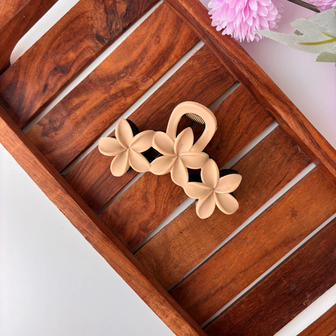 Dual Colour Triple Lilly Flower Hair Claw - Large