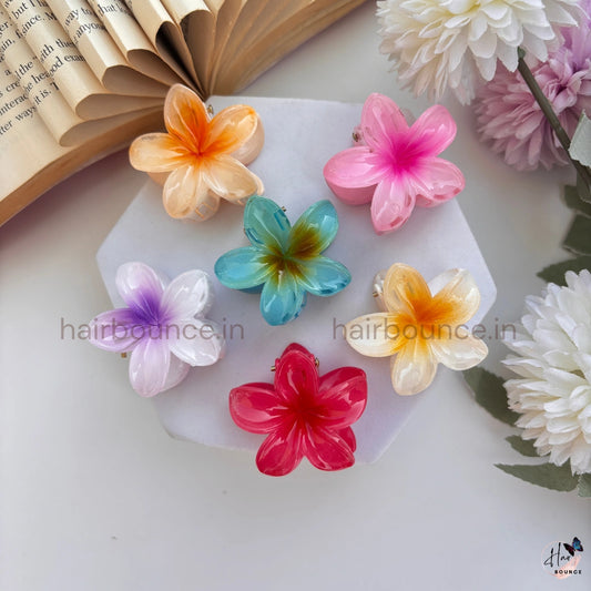 Glossy Blossom Flower Hair Claw - Small
