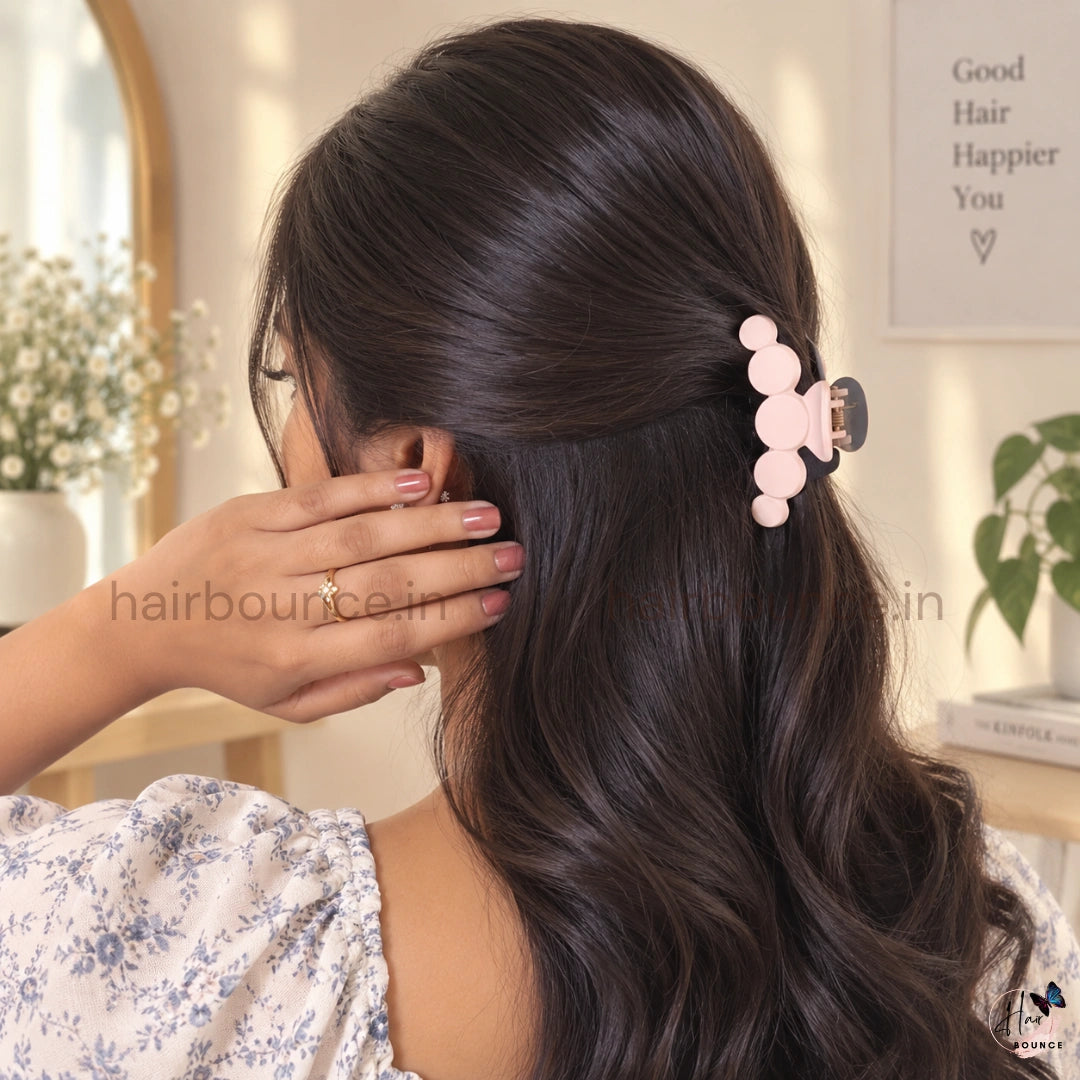Dual Colour Dotted Hair Claw - Medium