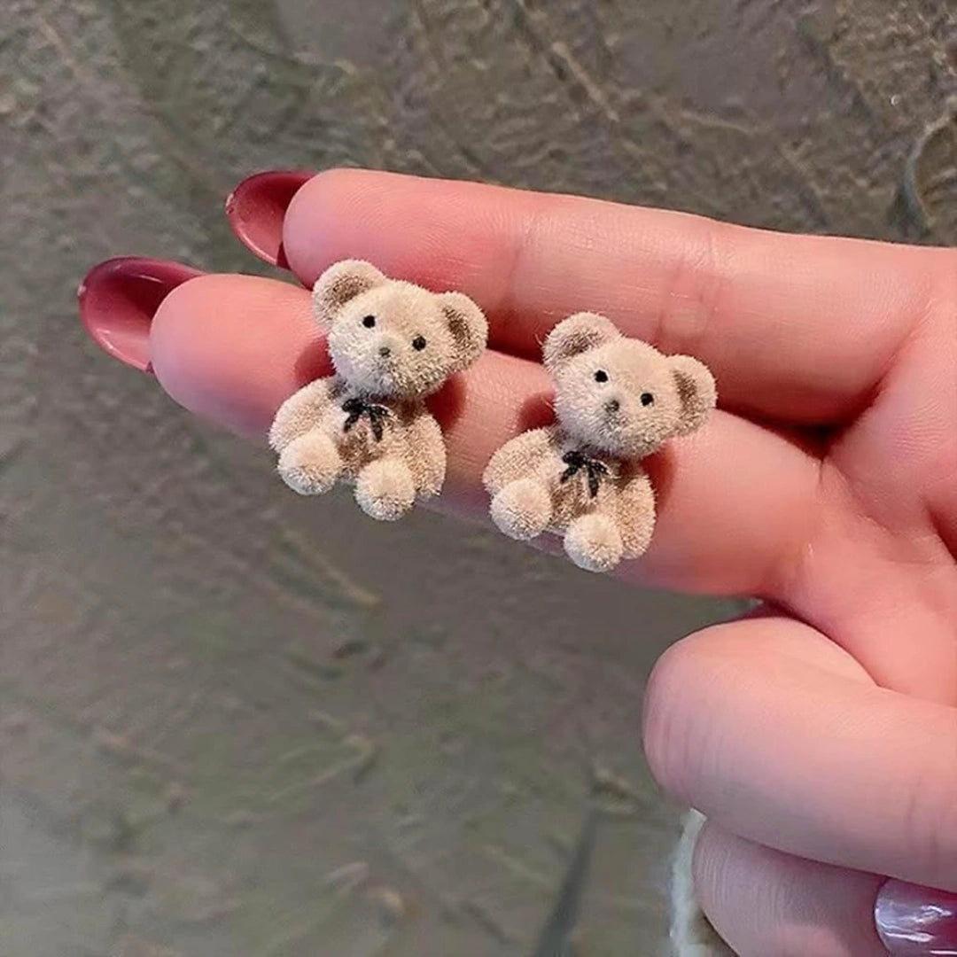 Teddy Charm Drop Earrings – Available in 2 Colours