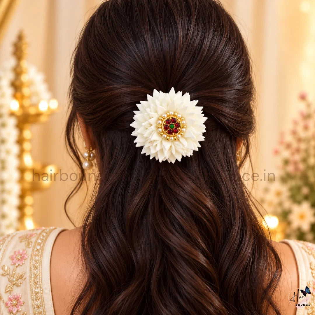 Iruvachi Floral Alligator Hair Clip