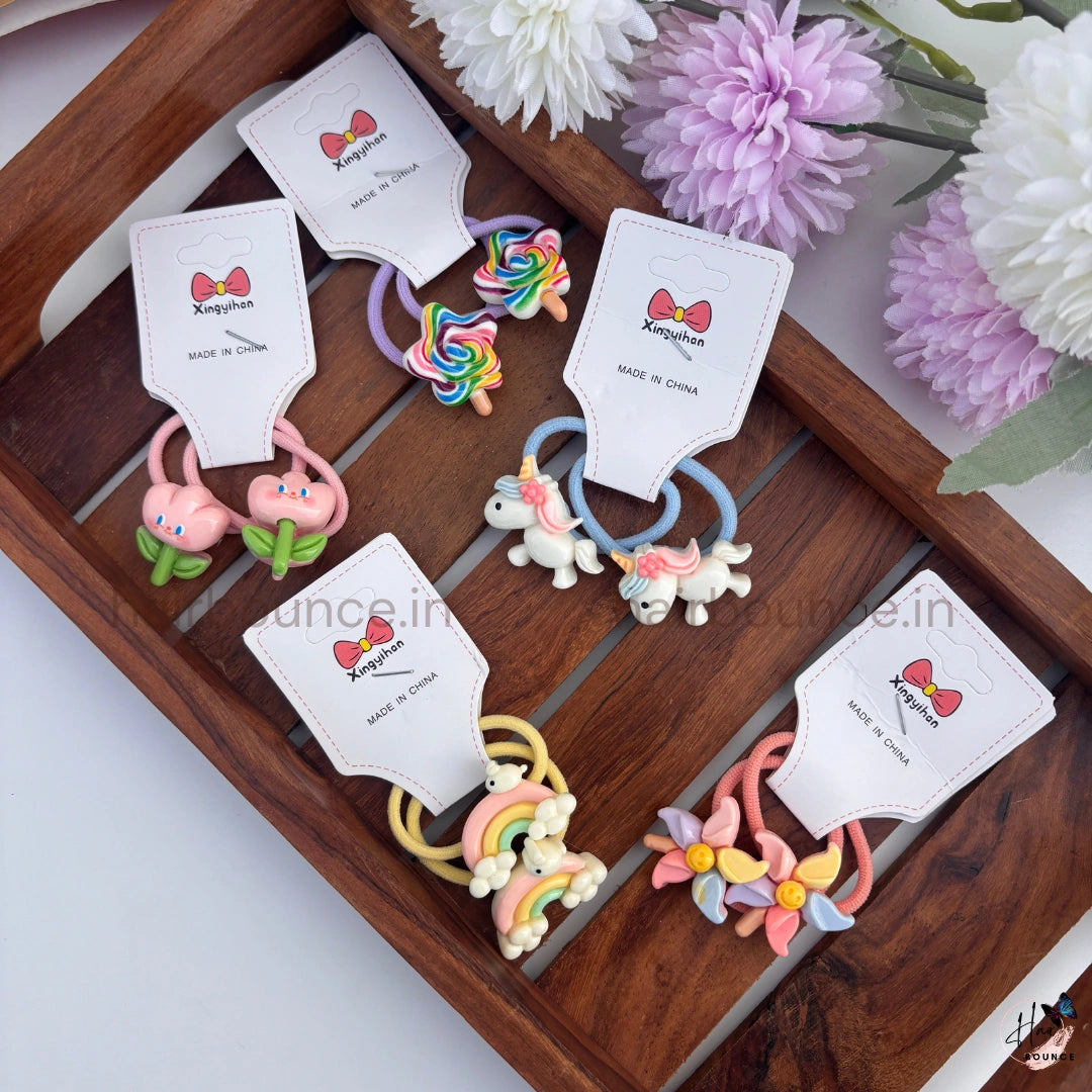 Cute Cartoon Kids Hair Ties
