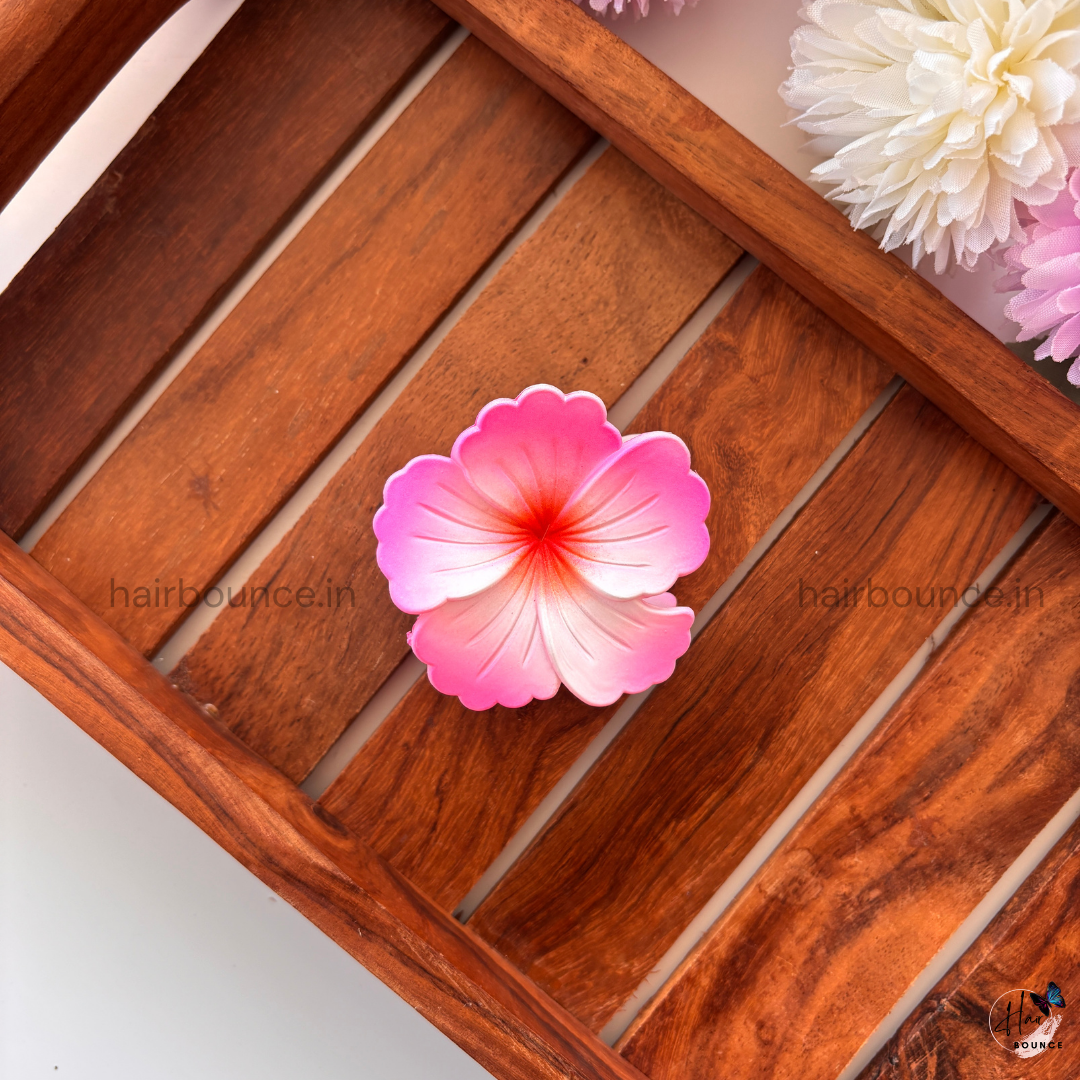 Dual Shade Hibiscus Hair Claw - Medium