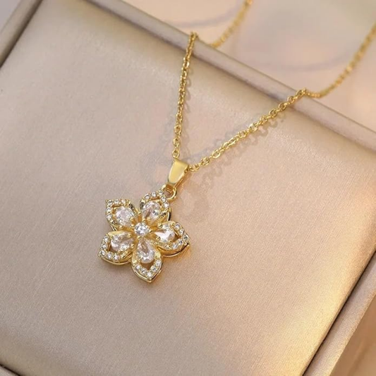 Flower Rotating Pendant - White
