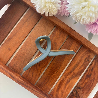 Smooth Finish Dual Colour Loop Hair Claw - Large