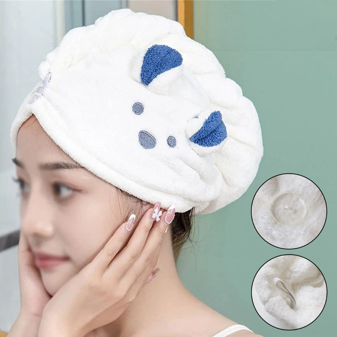 Cute Bear Hair Drying Towel