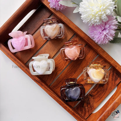 Heart Square Hair Claw - Medium