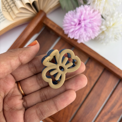 Dual Colour Bow Hair Claw - Small