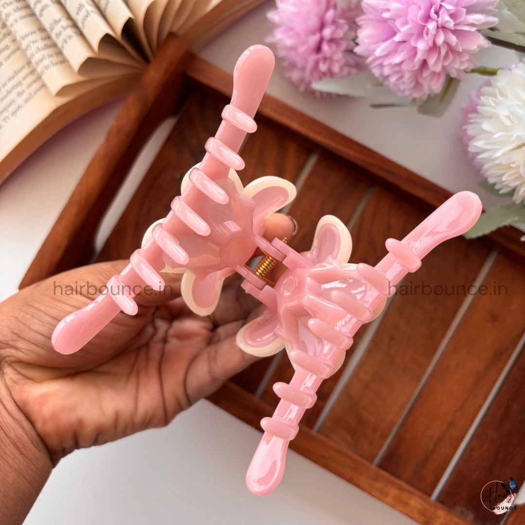 Pastel Bloom Flower Hair Claw – Large