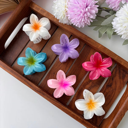 Shiny Lily Flower Hair Claw - Medium