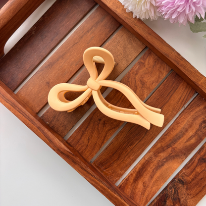 Colourful Matte Ribbon Hair Claw – Large