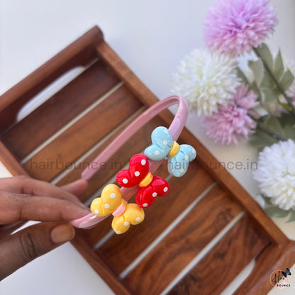 Polka Bow Hairband – Pastel Collection