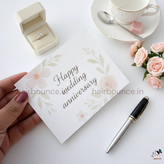 Elegant Floral Anniversary Card