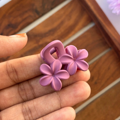 Mini Double Lilly Flower Hair Claw - Small