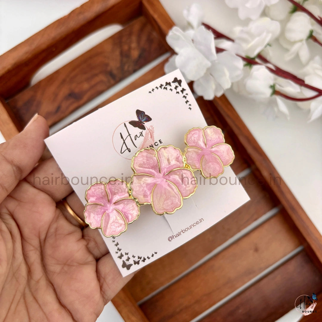 Hibiscus Bloom Center Hair Clip – Triple Flower