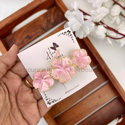 Hibiscus Bloom Center Hair Clip – Triple Flower