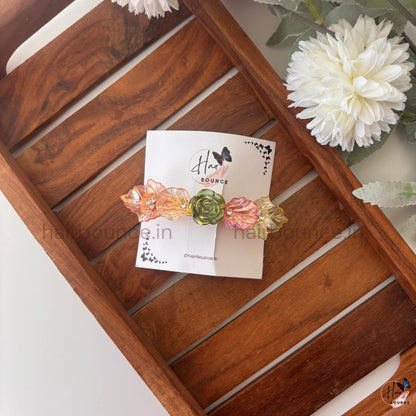 Autumn Glow Floral Hair Barrette – Assorted Colour