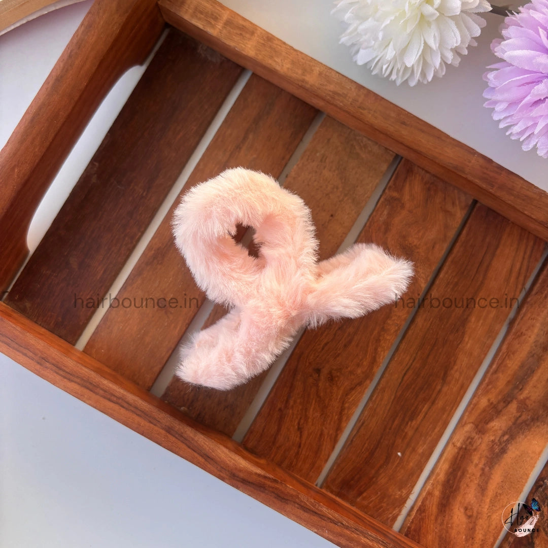 Colourful Loop Fur Hair Claw - Large