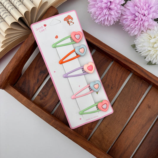 Colourful Heart Tic Tac - Set of 5 / Assorted Colours