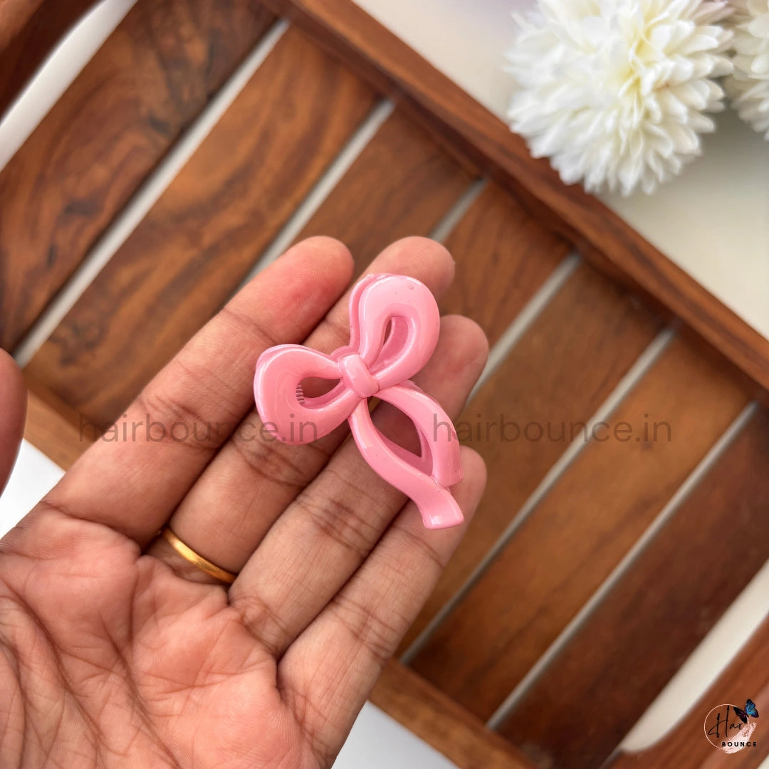 Glossy Bow Hair Claw – Small