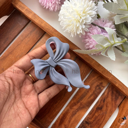 Dual Tone Luxe Bow Hair Claw – Large