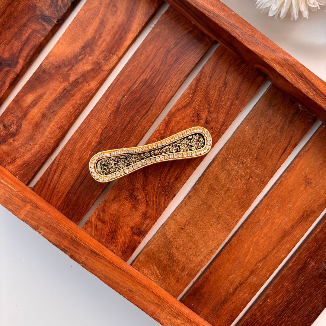 Classic Floral Curve Hair Clip