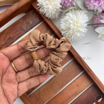 Premium Linen Fabric Hair Scrunchies for Women & Girls