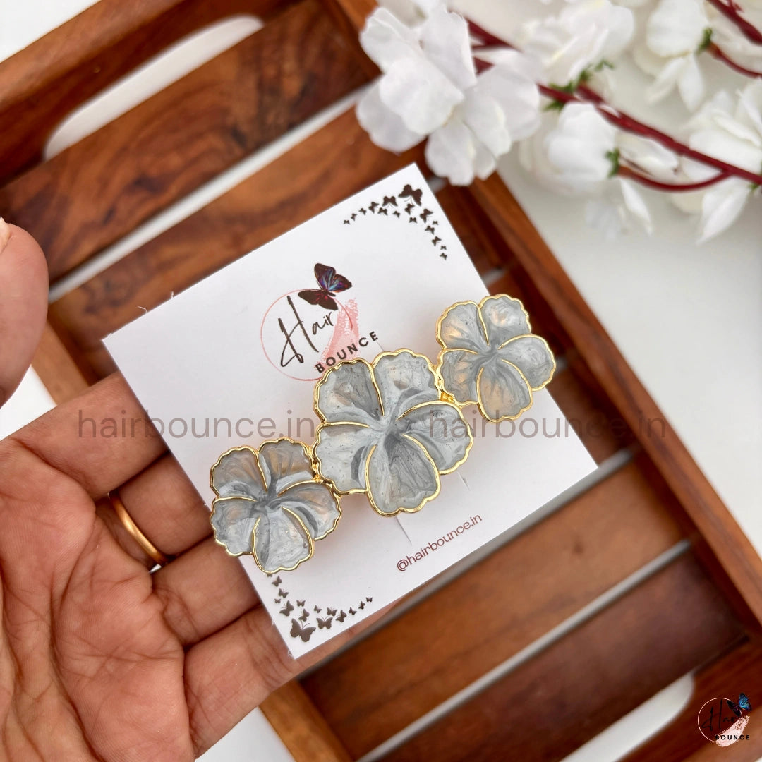 Hibiscus Bloom Center Hair Clip – Triple Flower