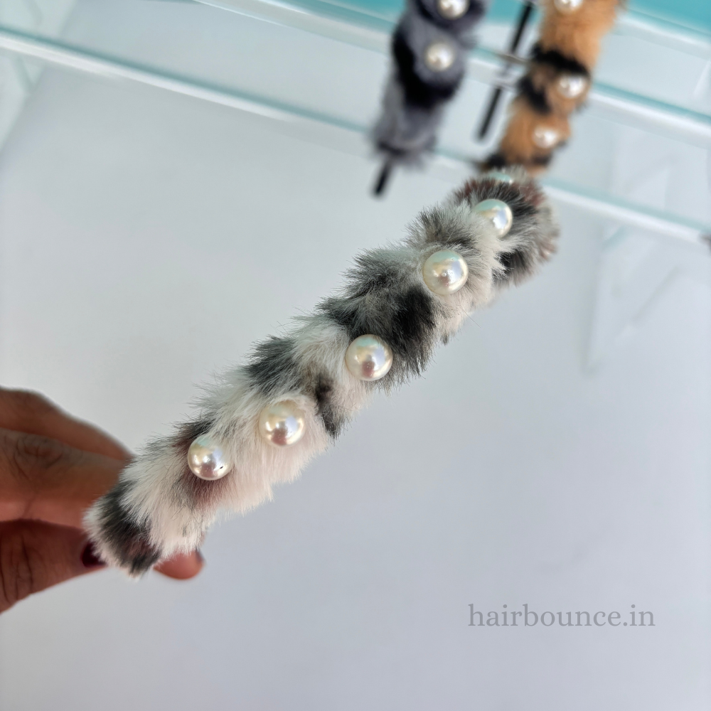 Pearl Fur Headband