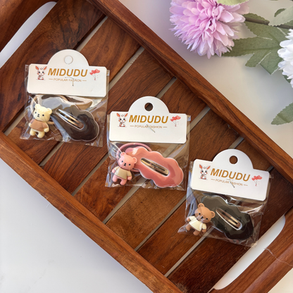 Teddy Cloud Hair Clip - Set of 2